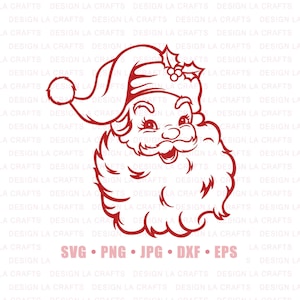 Santa Claus Svg Png | Santa Svg | Vintage Santa Svg | Santa Png | old school father christmas | Instant download | digital download | Dxf