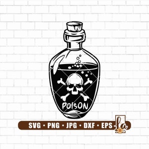 Love Potion SVG | Poison Bottle svg | Bottle of Love SVG | Skeleton svg | Pick Your Poison svg | Halloween svg | Glass Bottle SVG | Png Dxf