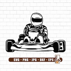 Go Kart Racing SVG Clipart: Kart Rider (Digital Download)