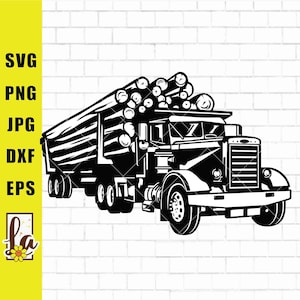 Logging truck Svg | truck Driver svg | Logging truck Clipart | Logging truck Shirt | Truck Svg | Logging Truck Png | Svg Png Eps
