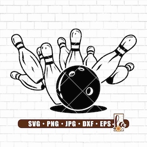 Bowling Svg | Bowling Shirt SVG | Bowling Clipart | Bowling Png | Bowling Files for Cricut | Glowforge | Instant Download | Png Dxf Jpg Eps
