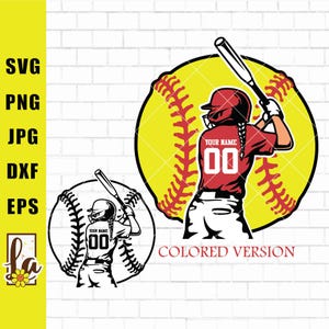 Personalized Softball Player SVG PNG: Team Name Shirt (Digital Download)