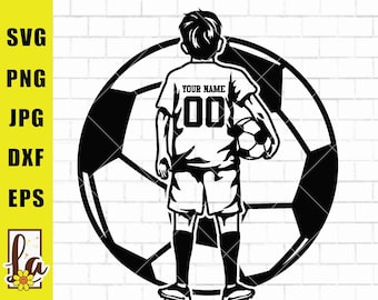 Personalized Soccer Kid SVG: Football Clipart (Digital Download)
