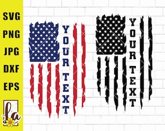 Distressed US Flag SVG: Personalized 4th of July Design (Digital Download)