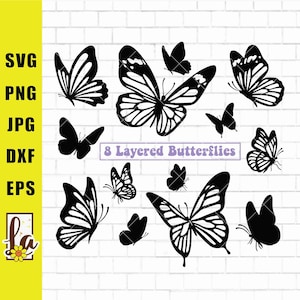 Butterfly svg | Butterfly svg bundle | Layered Butterfly Bundle Cricut SVG Files | Butterflies| Butterfly Svg for Cricut | Butterfly Clipart
