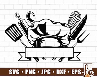 Chef Tools svg | Cooking Tools svg | Chef Logo svg | Restaurant Monogram | Cook svg | Chef Shirt svg | Chef Clipart | Cook png | Png Dxf Eps
