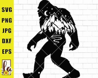 Bigfoot SVG | Wildes Monster | Großer Fuß SVG | Big Foot-Svg-Dateien für Cricut | Png Jpg Dxf Eps