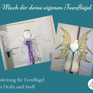 Fairy wings made of wire and fabric instructions, make your own fairy wings, DIY elf wings for cosplay Halloween carnival carnival