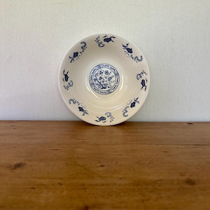 Vintage Blue Onion Serving Bowl
