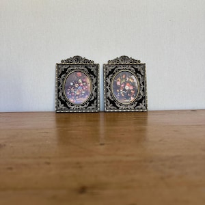 Vintage Set of 2 Framed Italian Floral Prints