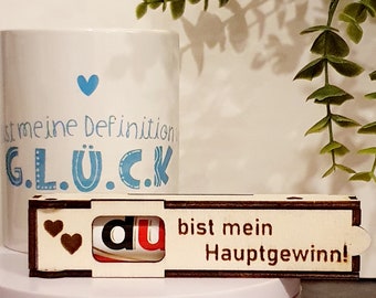 Duplo Geschenkbox = du bist mein Hauptgewinn = Schokoriegel Schachtel