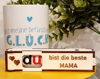 Duplo Geschenkbox = beste Mama = Schokoriegel Schachtel