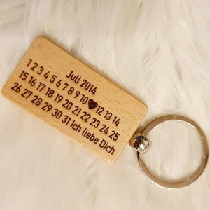 Keychain Anniversary Gift Wood