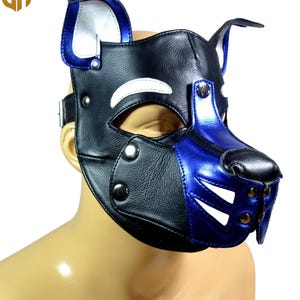 Handmade Leather Puppy Hood: Removable Muzzle Pet Play Mask