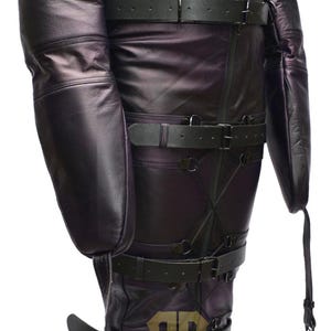 Leather Sleep Sack Bondage Body Bag tow tone Leather