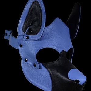 Leather Handmade Dog Pup Hood Mask Puppy Play Cosplay Pup Role Play