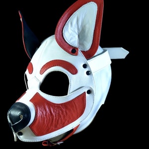 Puppy leather hood/Leather Pup Play Hood