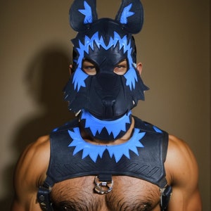 Wolf Leather Mask/Hood /Harness