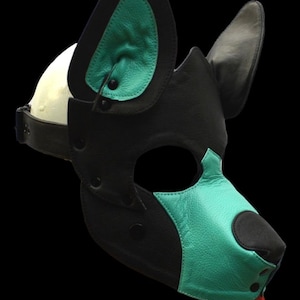 Puppy leather hood