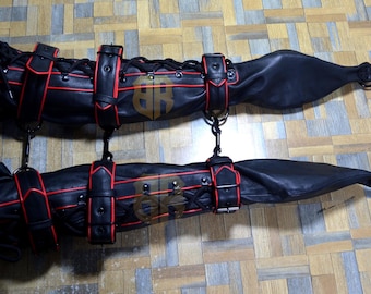 Leather Arm Binder Restraints: Handcrafted BDSM Gloves