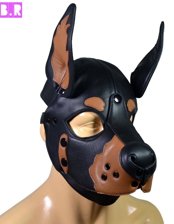 Leather Doberman Puppy Hood Tan Removable Muzzle - Etsy