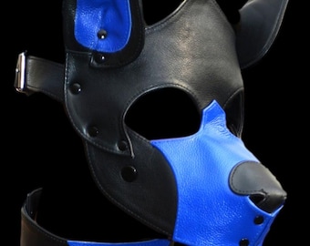 Leather Dog Mask Puppy Cosplay Pup Role Play with