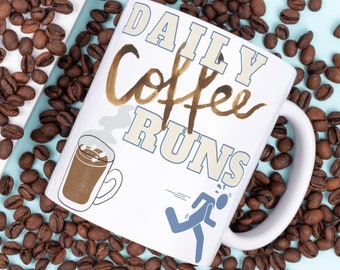 Funny Poop Coffee Mug, Hilarious Coffee Mug, Poop Coffee Cup, Coffee Poop Humor, Coffee Runs, Funny Gag Gift for Grandpa, Coffee Poop Jokes