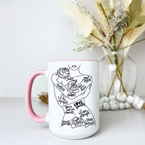 Taza de salud mental, taza de amor propio, regalo para ella, taza de afirmación diaria, taza motivacional, taza de palabras de afirmación, taza de café I am Woman imagen 5