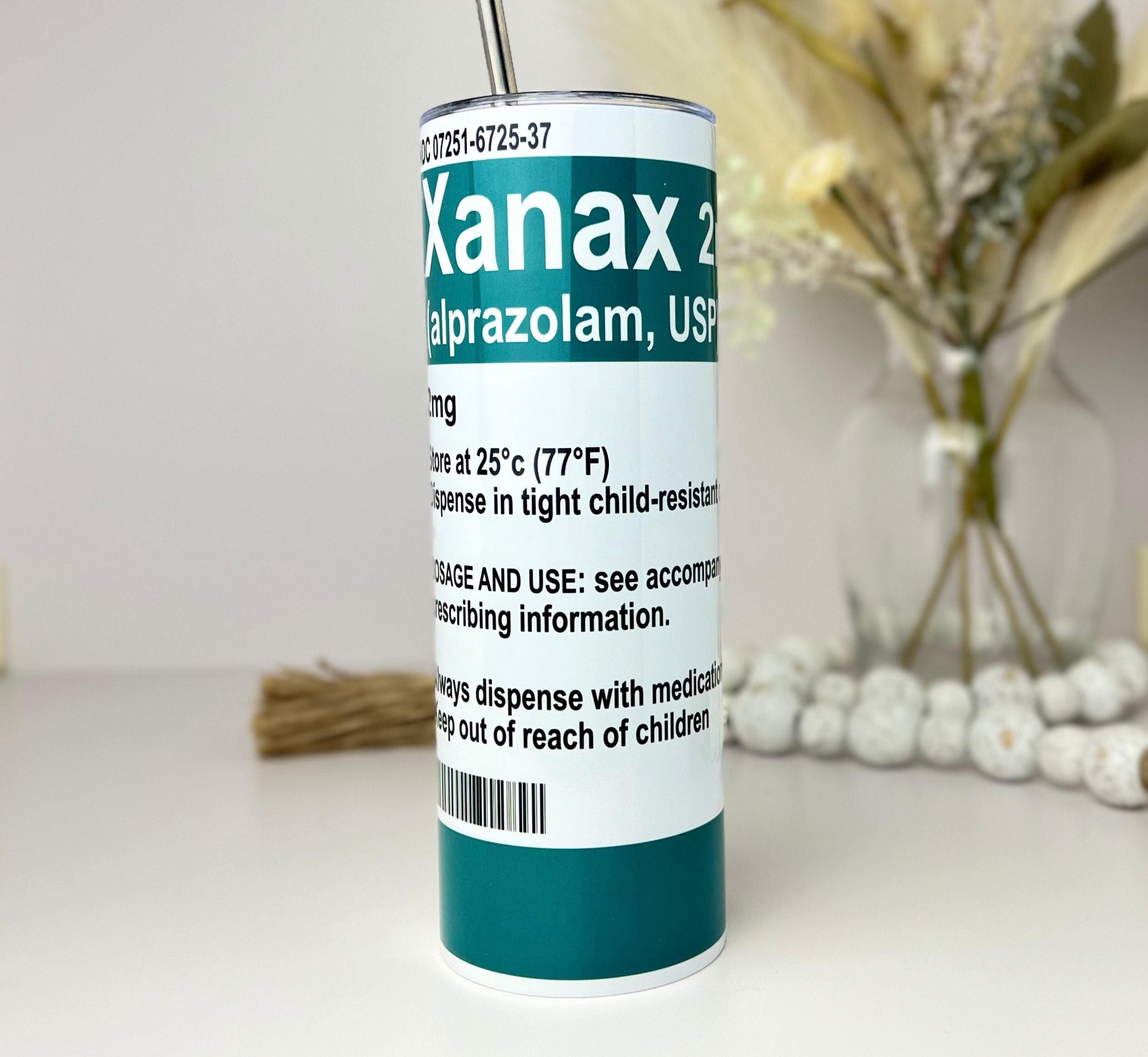 Xanax Nurse Tumbler, Funny Pharmacy Tech Gag Gift, Doctor Tumbler