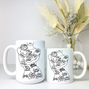 Taza de salud mental, taza de amor propio, regalo para ella, taza de afirmación diaria, taza motivacional, taza de palabras de afirmación, taza de café I am Woman imagen 2