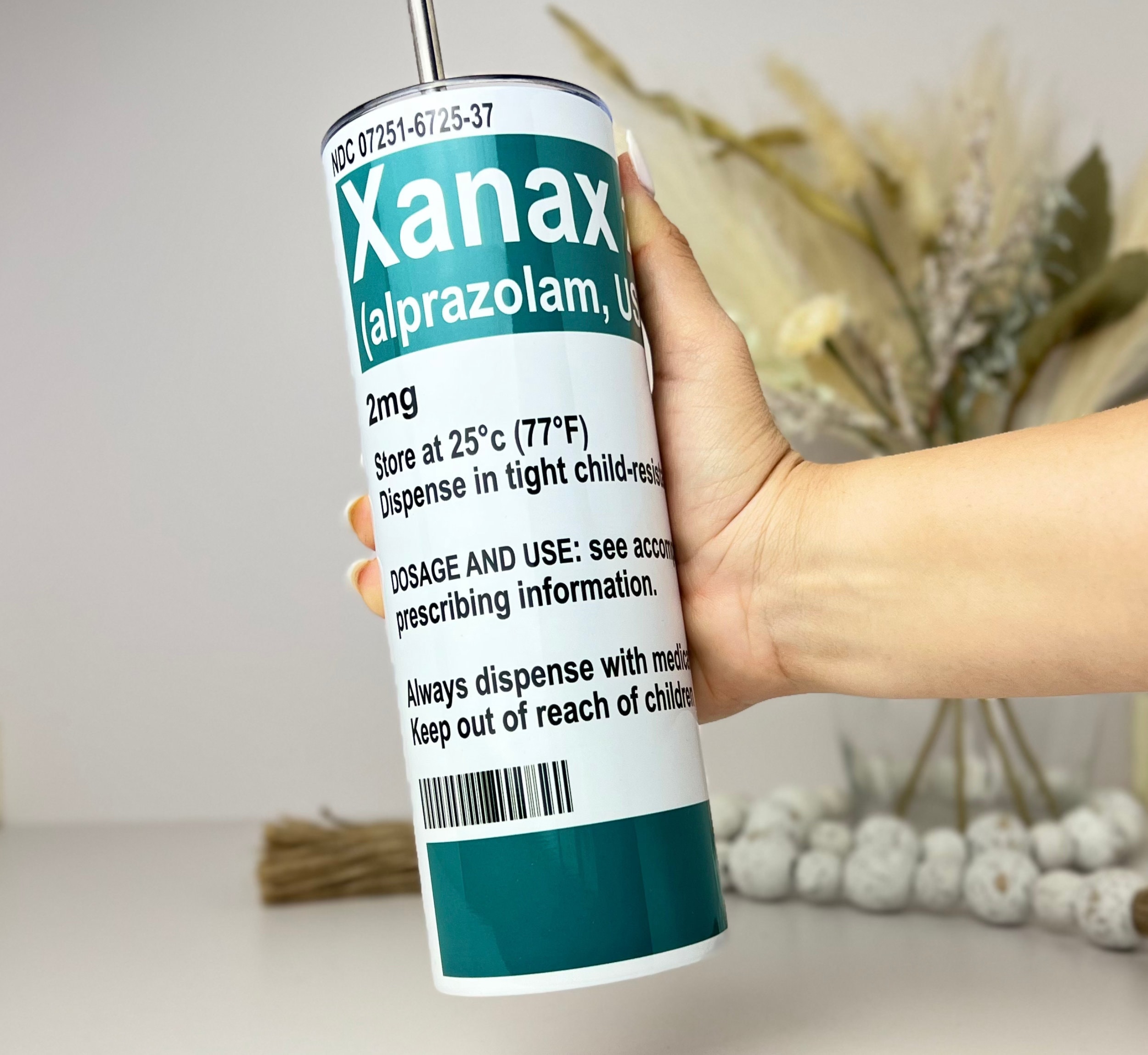 Xanax Nurse Tumbler, Funny Pharmacy Tech Gag Gift, Doctor Tumbler