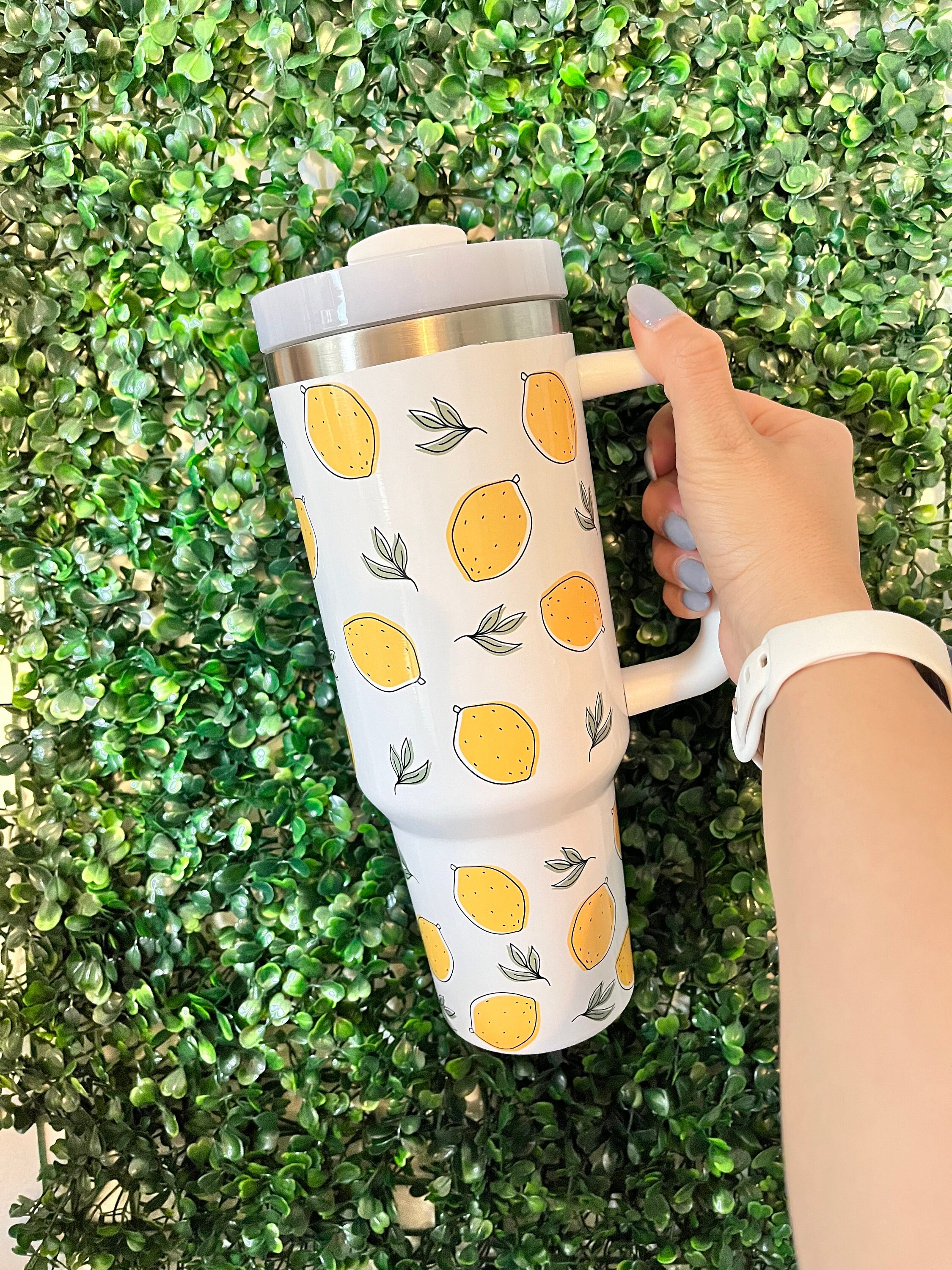 Stanley Inspired 40 Ounce Glitter Tumbler Cup With Handle Hot or Cold  Tumbler With Lid and Reusable Straw Gift Trending Summer Cup Preorder 