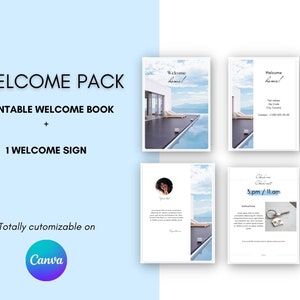 Airbnb Welcome Book Template | House Host Manual Guidebook Template | Real Estate Canvas Template | Vacation Rental Template