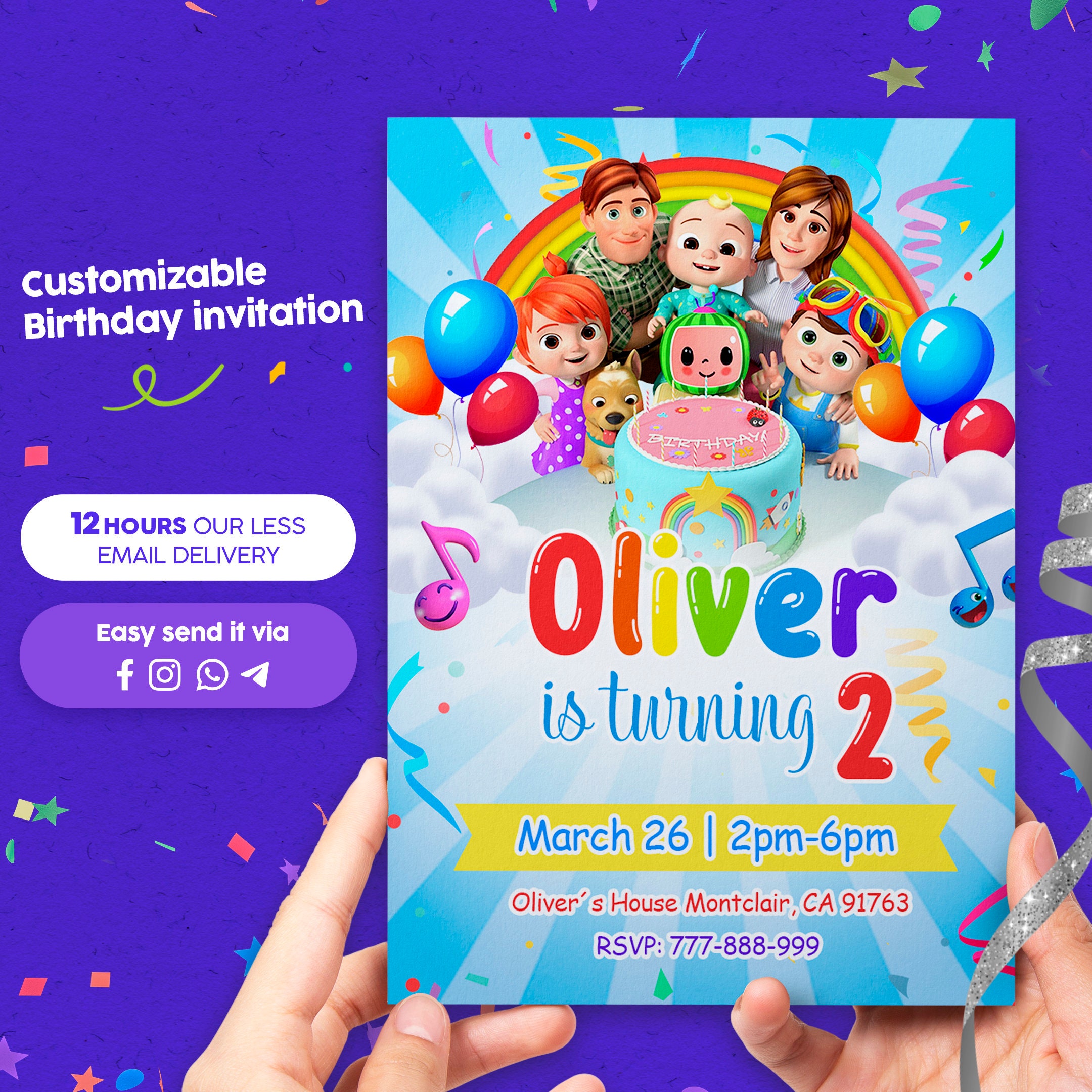 Invitation Customizable Birthday Invitation Etsy Canada