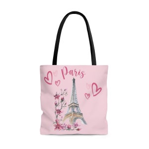 Paris Tragetasche. Handgezeichneter Eiffelturm. Frankreich Liebhaber Tote. Traveller Tragetasche. Kunstbeutel. Arty Tragetasche. Frankreich Motiv Tasche.