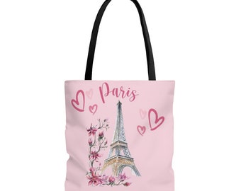 Paris Tote Bag. Hand drawn Eiffel Tower. France lovers tote. Traveller tote bag. Art tote. Artsy tote bag. France theme tote bag.