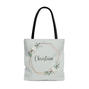 Benutzerdefinierter Name AOP Tragetasche. Personalisierte Tragetasche. Individuelle Geschenktasche. Willkommenstüten. Junggesellinnentaschen. Hochzeitssäckchen.