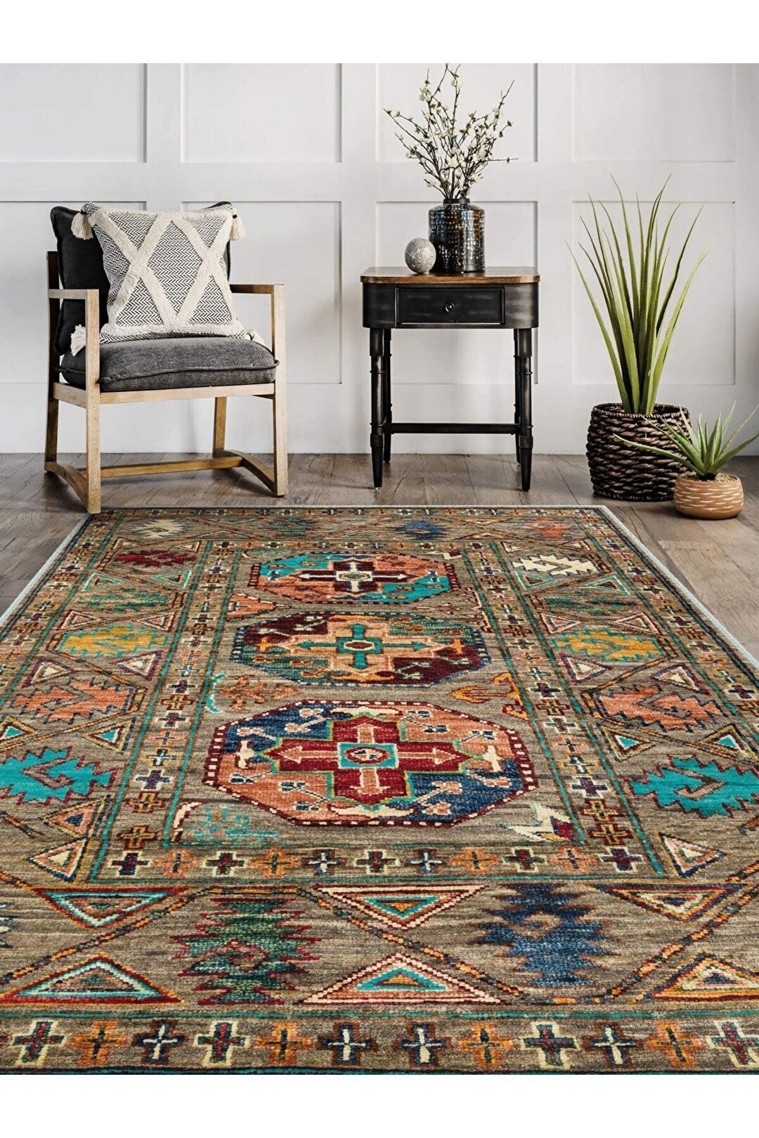 Balluchi Rugs, Turkish Area Rug 8x10, Turkish Rug 6x9, Aesthetic Rug