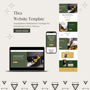 Website Template Template Divi Theme & WordPress German | Instant Download Minimalist Design | Website creation for self-employed freelancers