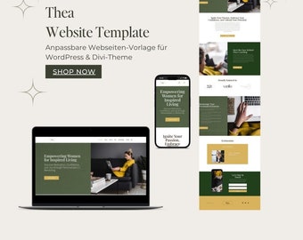 Website Template Template Divi Theme & WordPress German | Instant Download Minimalist Design | Website creation for self-employed freelancers