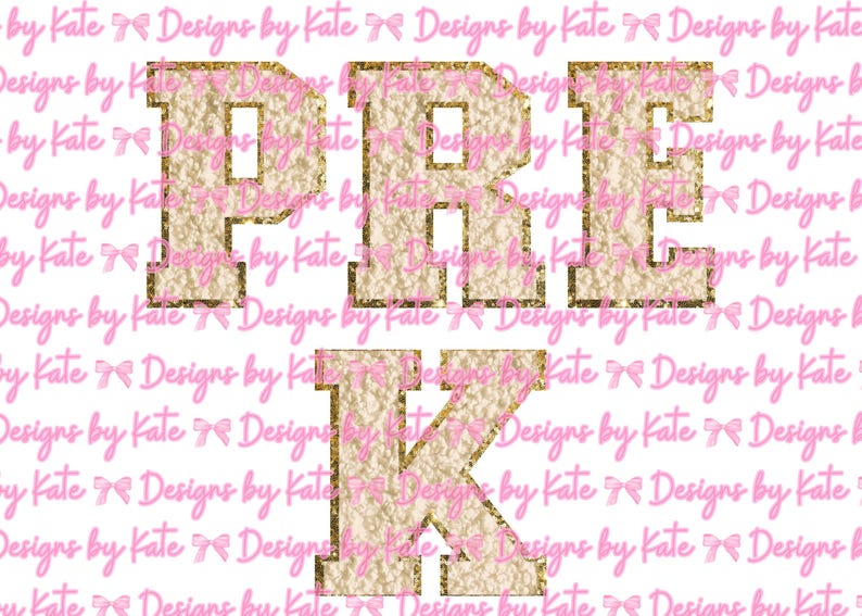 Pre Judging Lettering Faux Chenille Lettering Pre-k Design Bundle - Etsy
