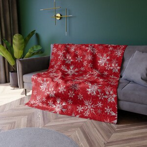 Snowflake Blanket, Cozy Christmas Velvet Blanket, Christmas Throw Blanket, Winter Blanket, Family Blanket, Cozy Blanket, Comfy Blanket