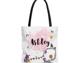Trick or Treat Bag, Personalized Halloween Bag, Treat Bag, Halloween Treat Bag, Trick or Treat Tote, Halloween Candy Bags, Halloween Tote