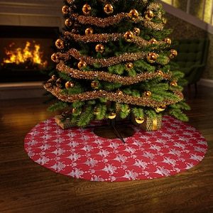 Christmas Tree Skirt, Tree Skirt, Tree Skirt Christmas, Tree Collar, Tree Skirts, Christmas Skirt, Elegant Tree Skirt, Red Tree Skirt