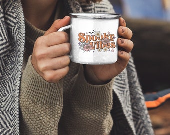 Spooky Vibes Campfire Mug, Halloween Coffee Mug, Witch Mug, Fall Coffee Mug, Halloween Coffee Cup, Pumpkin Mug