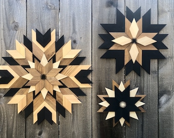 Mosaic Barn Quilt Wall Art- Rustic Wooden Wall Art- Farmhouse Wall Art