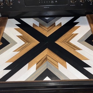 Mosaic Noodle Board, Stove top Cover, Barn Quilt Stove Top