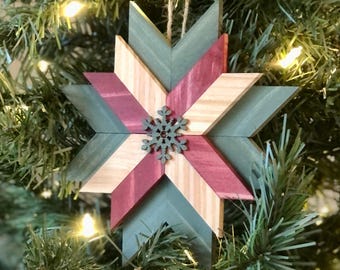 Barn Quilt Rustic Ornaments