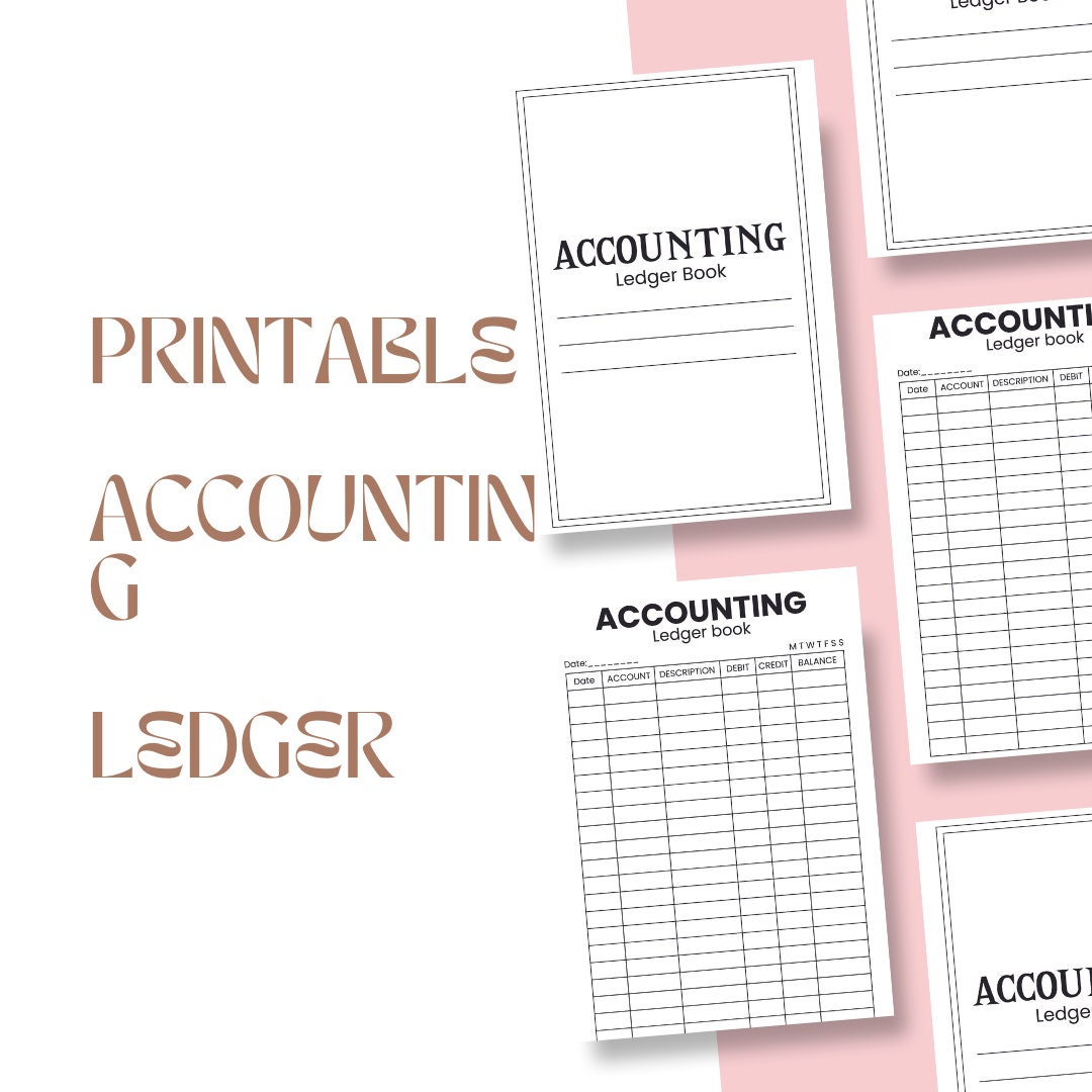 Accounting Ledger Book Printable Instant Downloads - Etsy