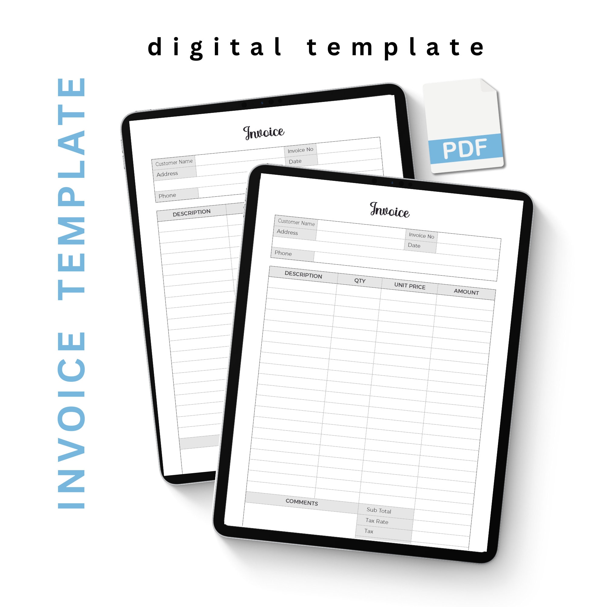 Editable Invoice Tracker, Invoice Management Template, Billing Form ...